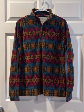 Weatherproof Vintage Men's Zip-Up Fleece Quarter Zip - Aztec Pattern
